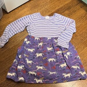 Purple Striped Unicorn Dress